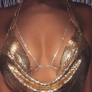 Sexy Rhinestone Bra Body Chain
